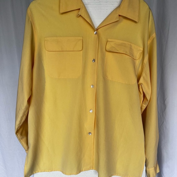 Susan Bristol Tops - Susan Bristol Yellow Button Down Shirt